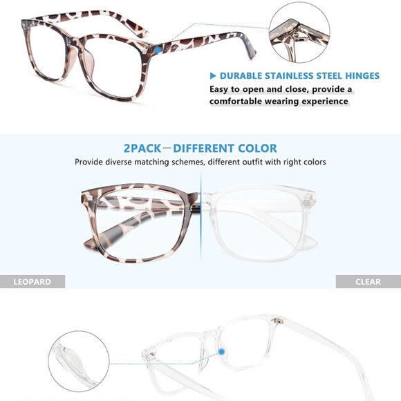 Blue light blocking glasses set of 2 - Picture 5 of 6